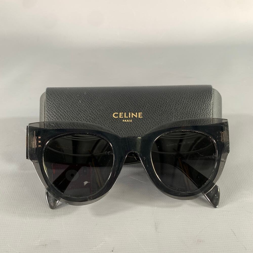 CELINE Grey Acetate Sunglasses - Picture 8 of 9